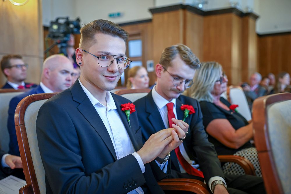 SPÖ-Bezirksräte Juraj Veres, Flavio Schily und Bezirksrätin Andrea Exler © Rene Wallentin