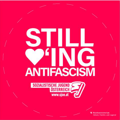 Sticker: Still loving Antifascism.