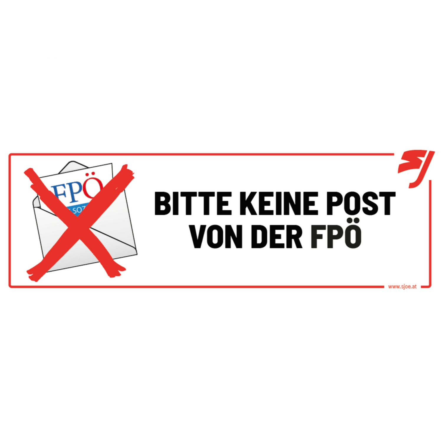 "Bitte keine Post von der FPÖ"-Sticker