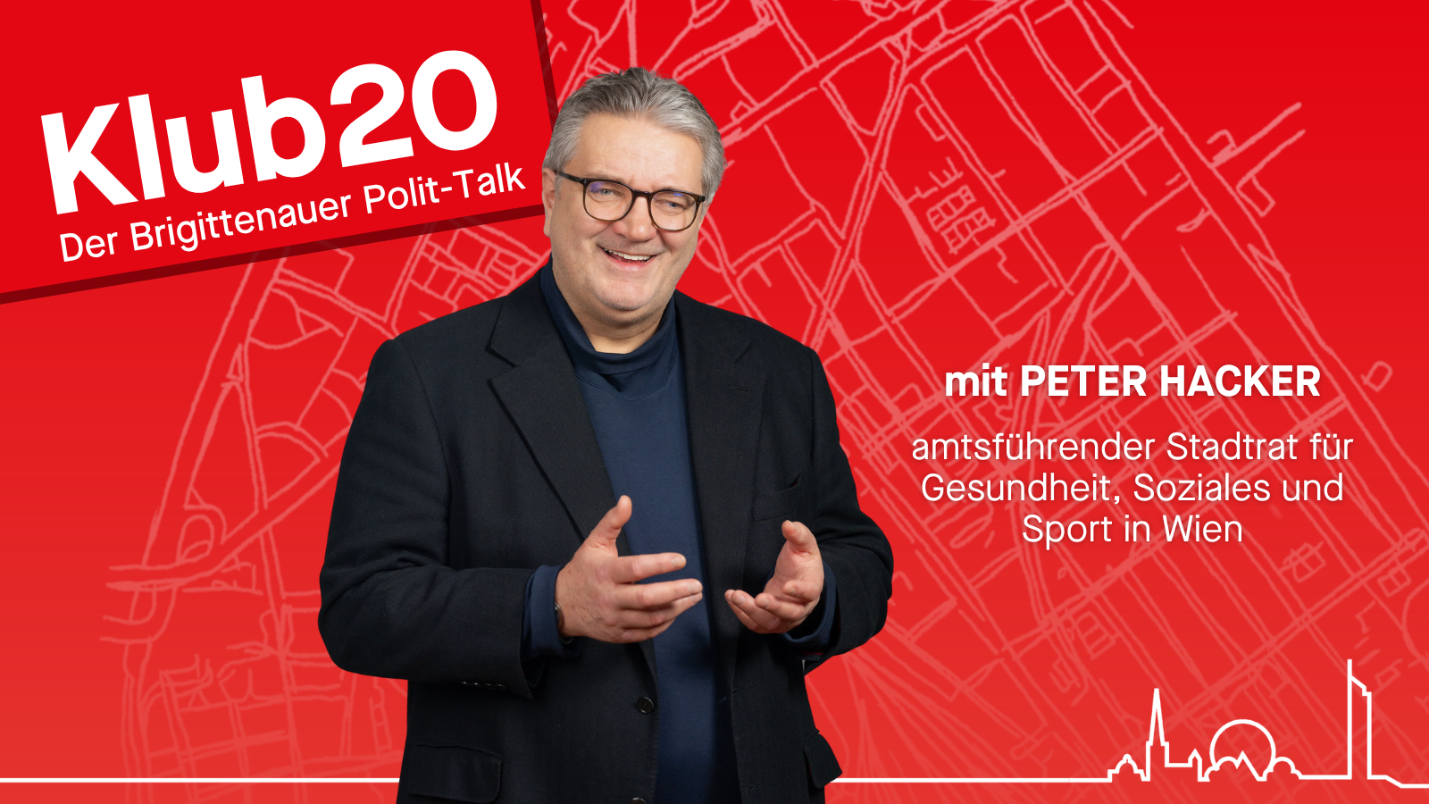 Header für den Klub20 mit Peter Hacker