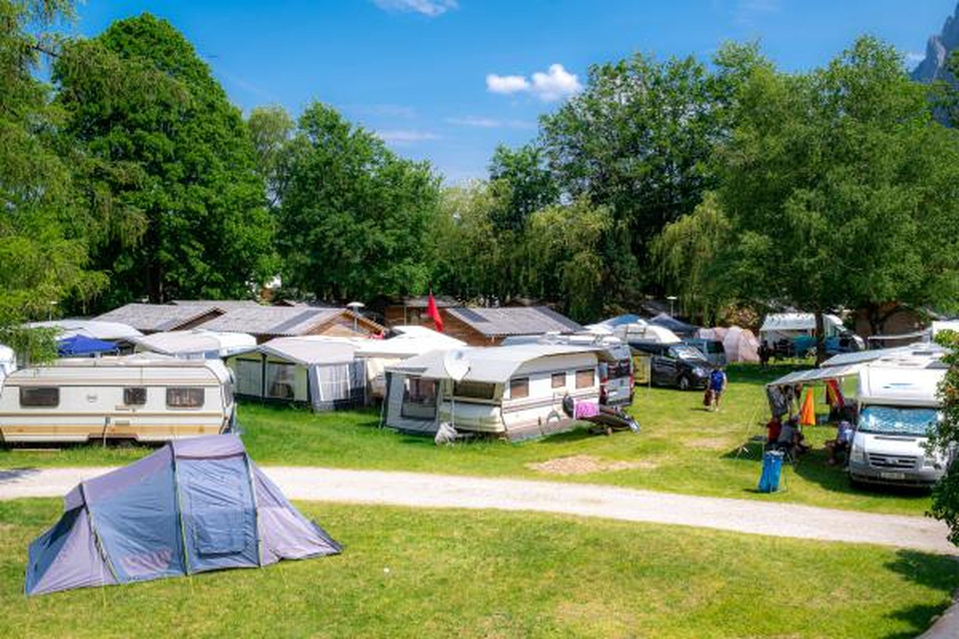 Blick auf den Campingplatz im Europacamp