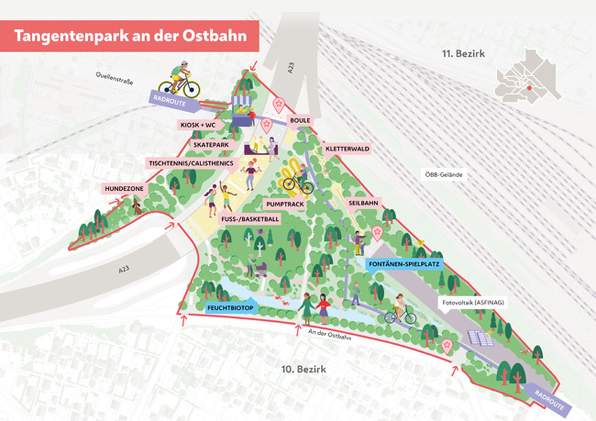 Tangentenpark; Plan; Copyright: Stadt Wien