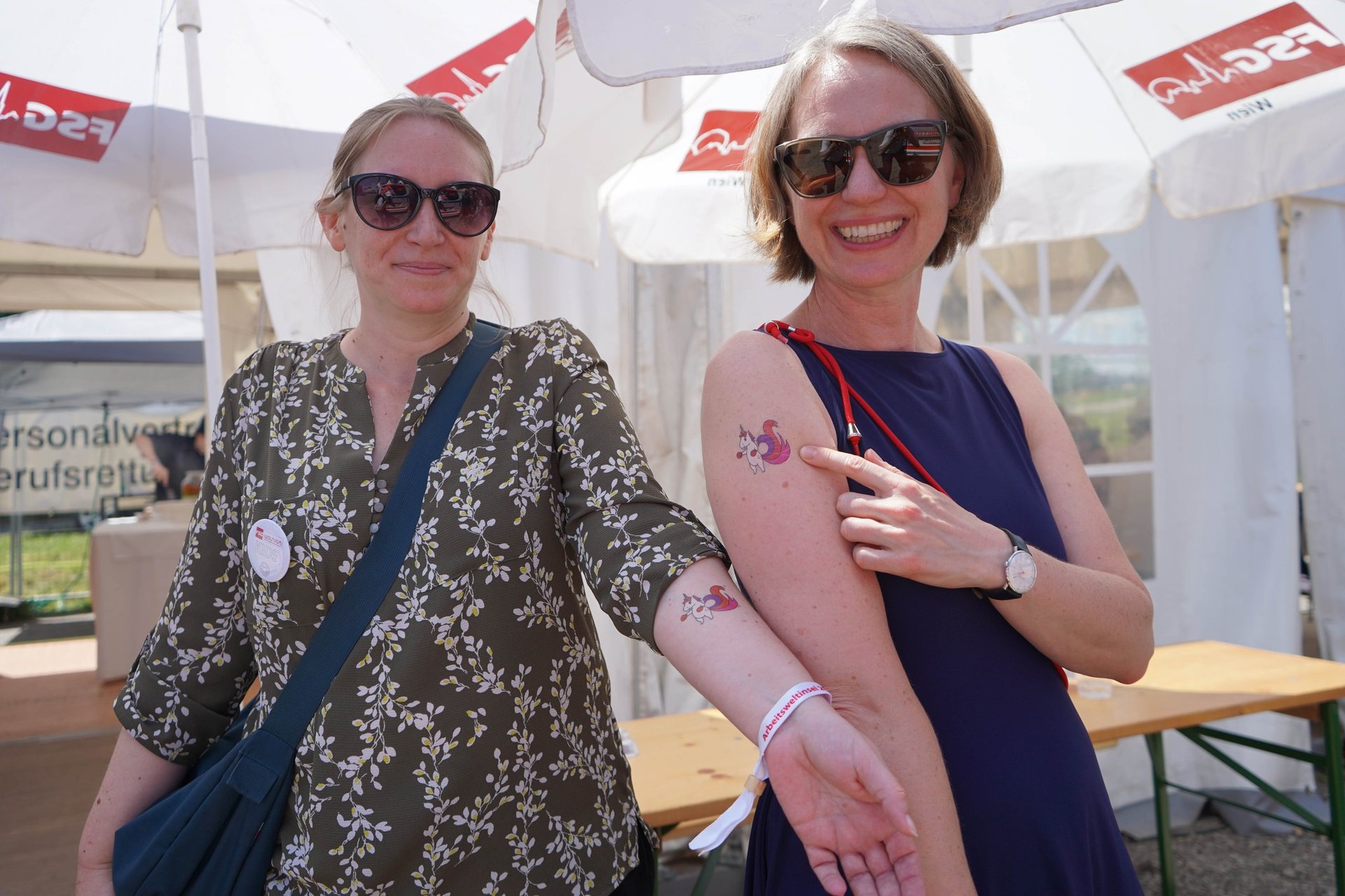 LAbg. Nina Abrahamczik mit der Bezirksvorsteherin von Penzing Michaela Schüchner am Wiener Donauinselfest. SPÖ Wien