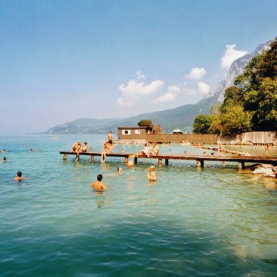 Blick auf den Attersee vom Europabad 