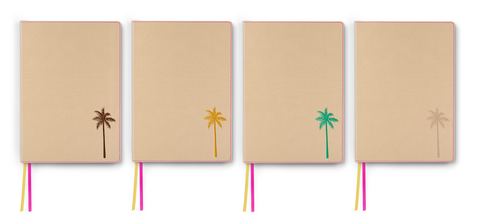 Twill, debossage Palmier Marron I Jaune Foncé I Turquoise I Sand Couleur (Gauffrage)