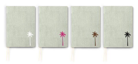 Goldy Hahn, debossage, Palmier Blanc, Rose Vif, Marron, Noir