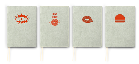 Goldy Hahn, debossage rouge-orange, WOW, Stay Disco, Baiser, Coucher de Soleil