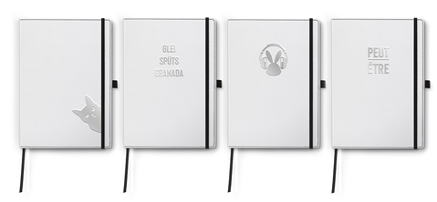 edelweiss, carnet blanc, debossage argent mat, Grumpy Cat, Glei Spüts Granada, Music Bunny, Peut-Être