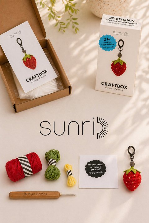 Sunri DIY Hakelset Erdbeere