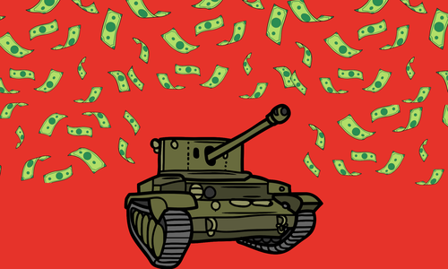 Panzer im Geldregen