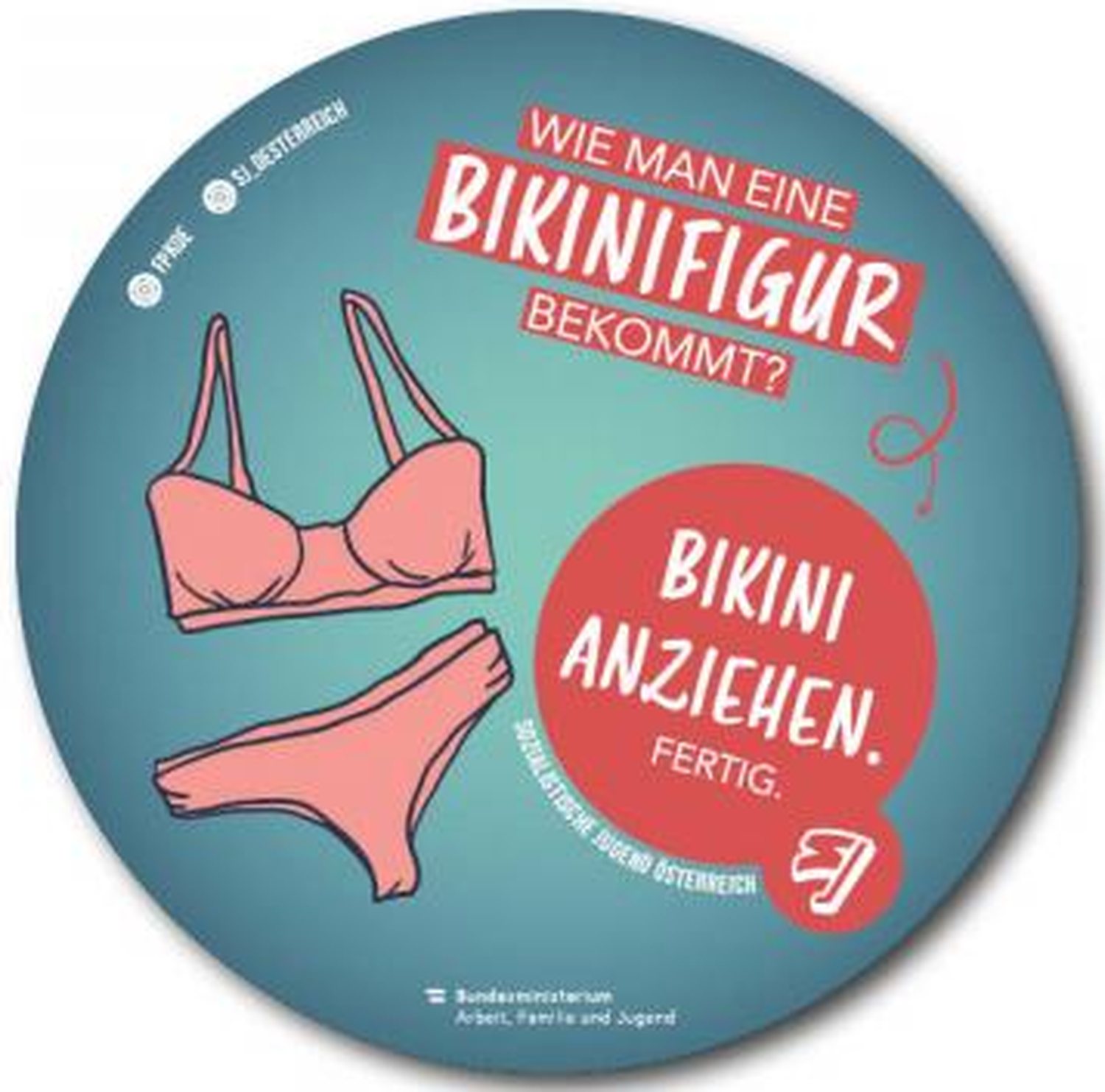 "Wie man eine Bikinifigur bekommt?"-Sticker